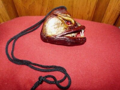PERU AMAZON  VAMPIRE FISH HEAD NECKLACE