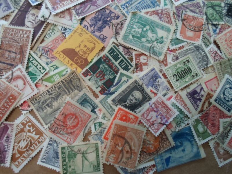 Collection lot 195 different older stamps of Poland - all pre 1960