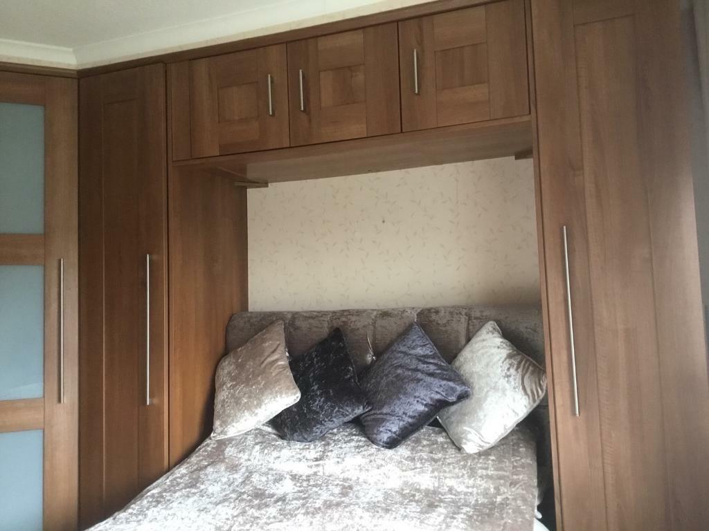 Deposit Taken Walnut Effect Fitted Bedroom Wardrobes Bed Not