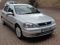 VAUXHALL ASTRA 1.6 LS 8v AUTOMATIC 2002 51 REG MET SILVER 5 DOORS PAS A/C ONLY 104K MILES ULEZ FREE