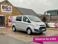 Ford Transit Custom 290 TDCI 130 L1H1 LIMITED DOUBLE CAB 6 SEAT CREW VAN SWB LOW
