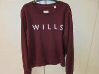 Ladies Jack Wills Burgundy Sweatshirt - UK 10