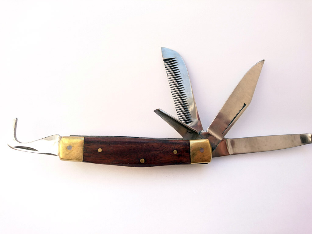 Wanderreit Reitermesser Hufkratzer Hufrinnmesser Mähnenverziehmesser klappbar