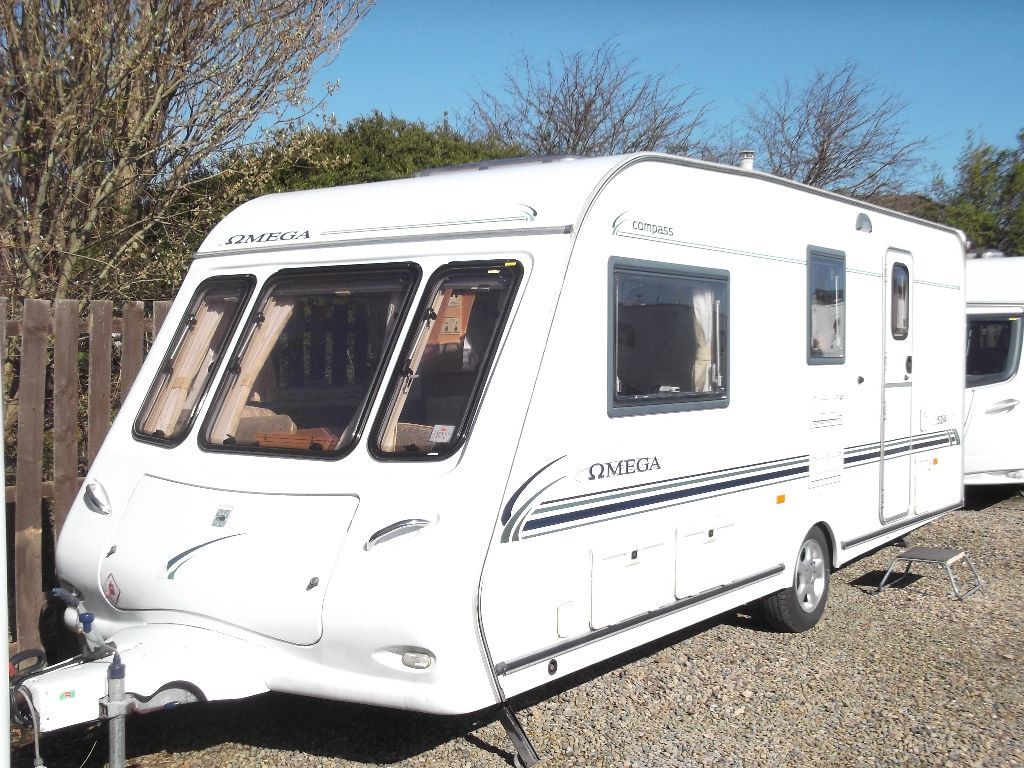 2002 COMPASS OMEGA 524 CARAVAN FOR SALE LOW CHEAP PRICE 4 BERTH SIDE