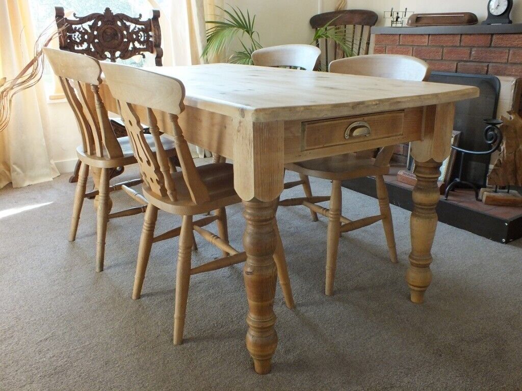 old style kitchen table and chair