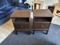 Ikea Idanas Bedside Tables (Black Brown)