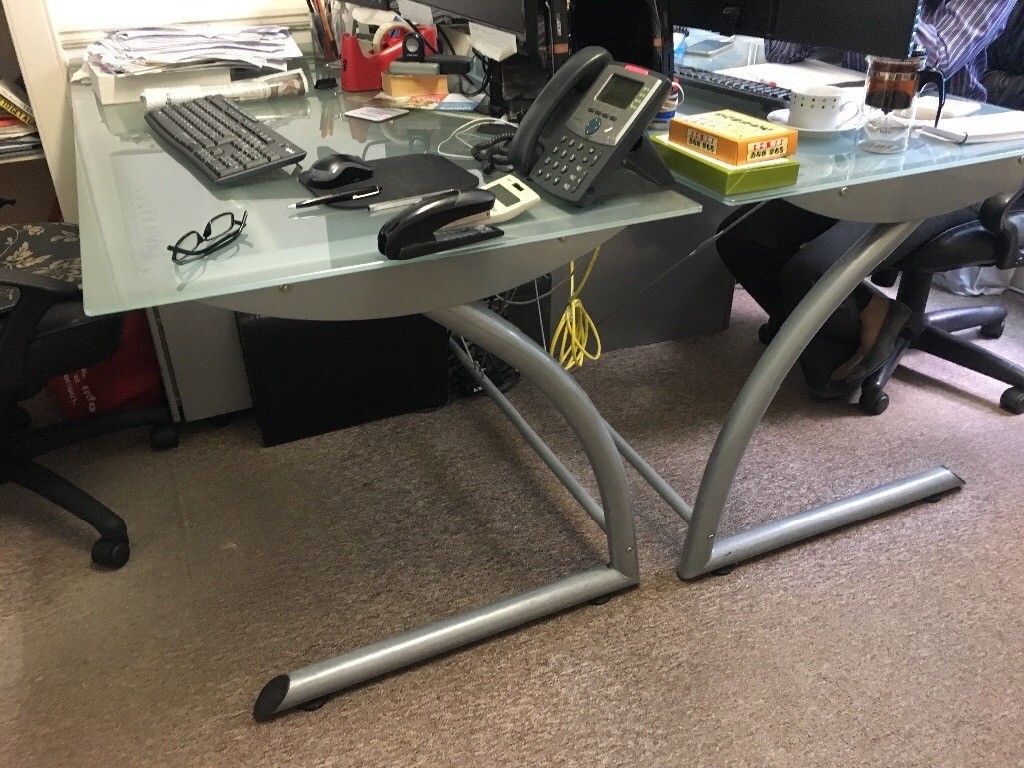Office glass desks clearance in Woodford, London Gumtree