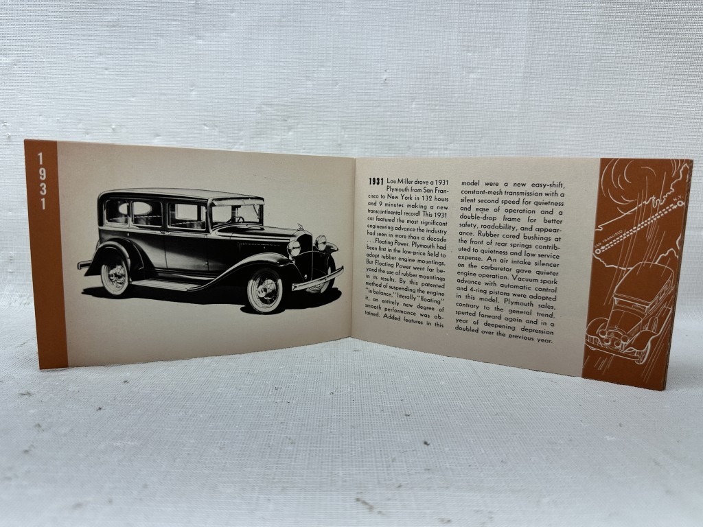 1928-1947 Plymouth - Model Year History - ORIGINAL Sales Brochure 1932 36 38 41