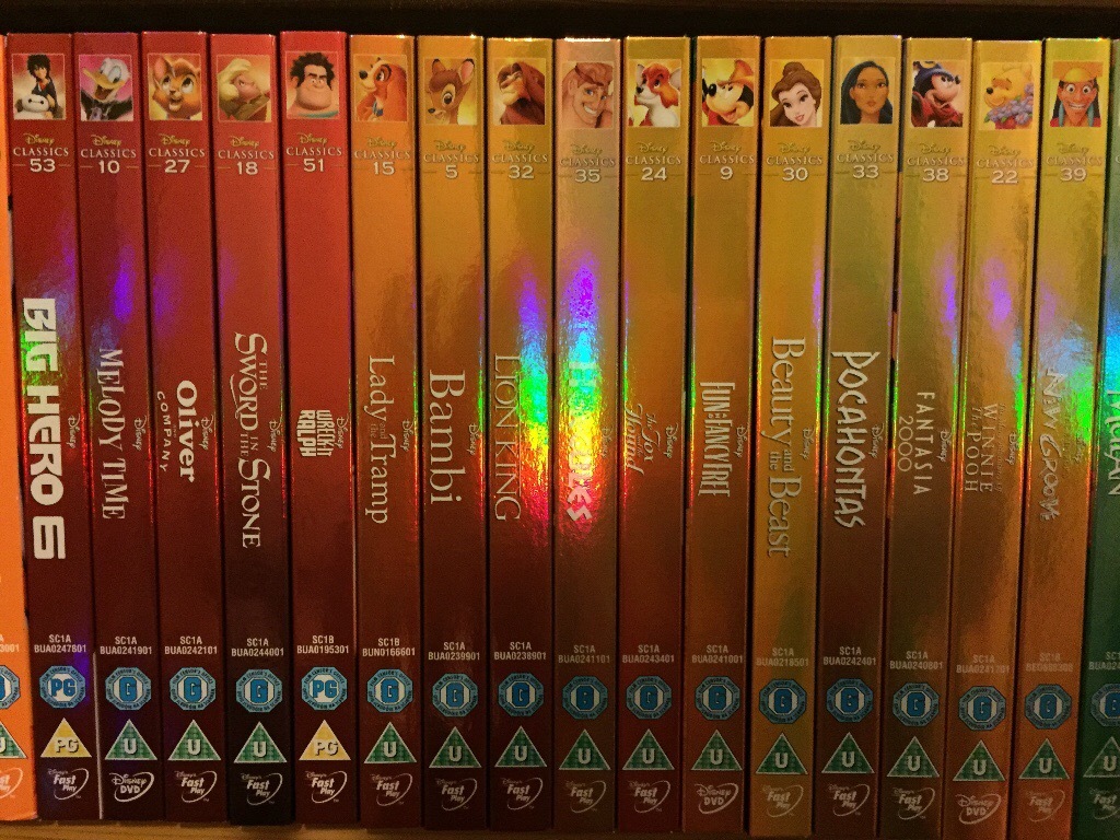 Disney DVD collection! 44 with o ring slip covers in mint condition ...