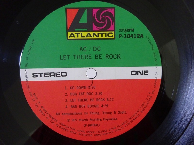 LP AC/DC ロック魂 Let There Be Rock P10412A ATLANTIC /00260 AC/DC Let There Be Rock Atlantic P-10412A Japan VINYL LP OBI