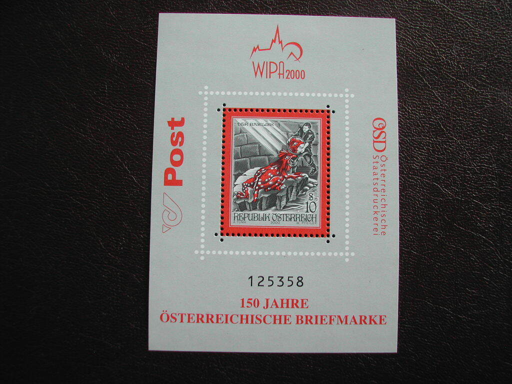 Österreich Block 13 ** Basilisk Wipa 2000