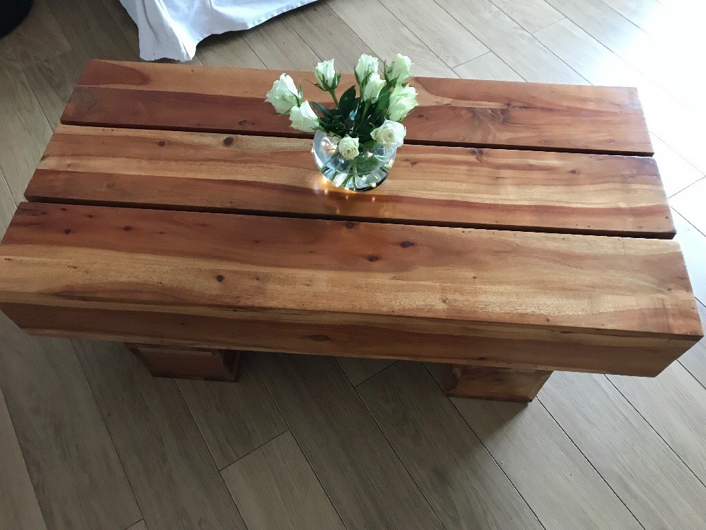 Solid Acacia Wood Coffee Table in Drumoyne, Glasgow Gumtree