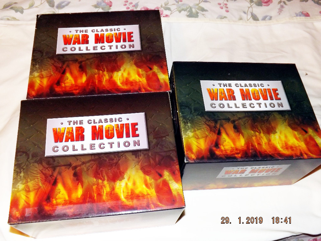 The Classic War Movie Collection consisting of 50 DVDs plus film