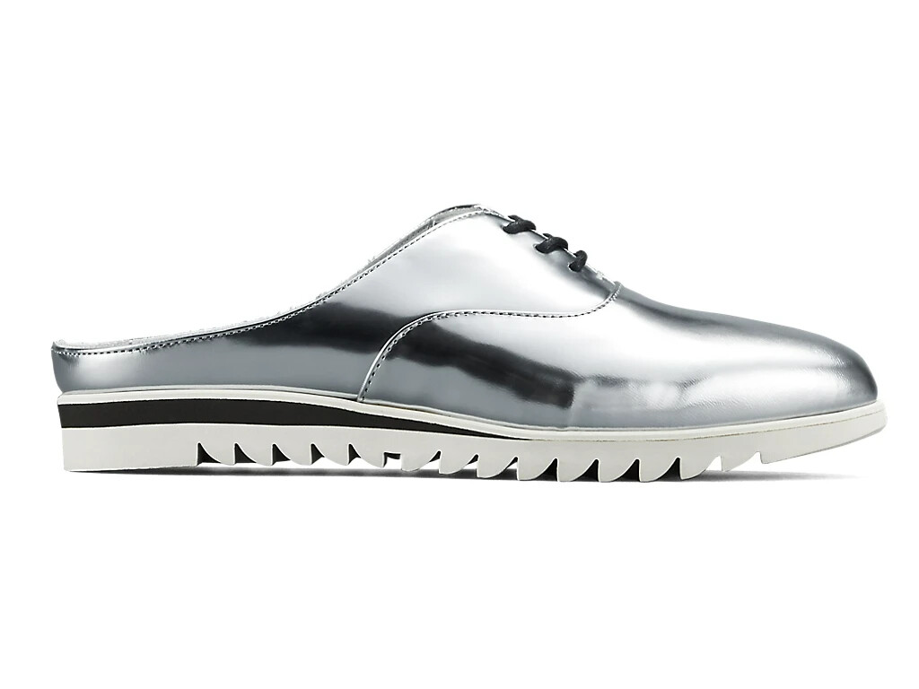 THE ONITSUKA JAPAN WOMEN SHOES OXFORD SABOT 1182A246 SILVER