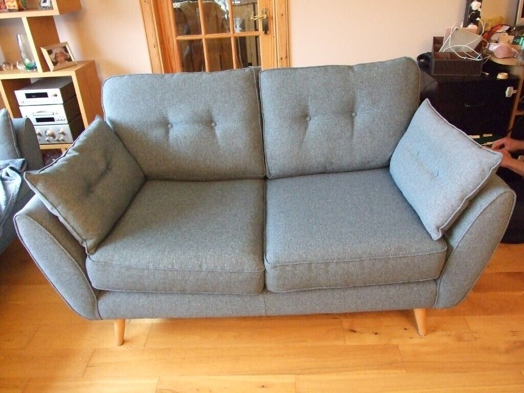 ex DFS Zinc 2  Seater  Teal Sofa  Excellent Condition RRP 