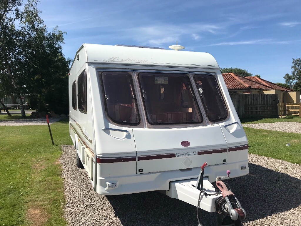 4berth L shape sofa with end bathroom caravan  in Newton 