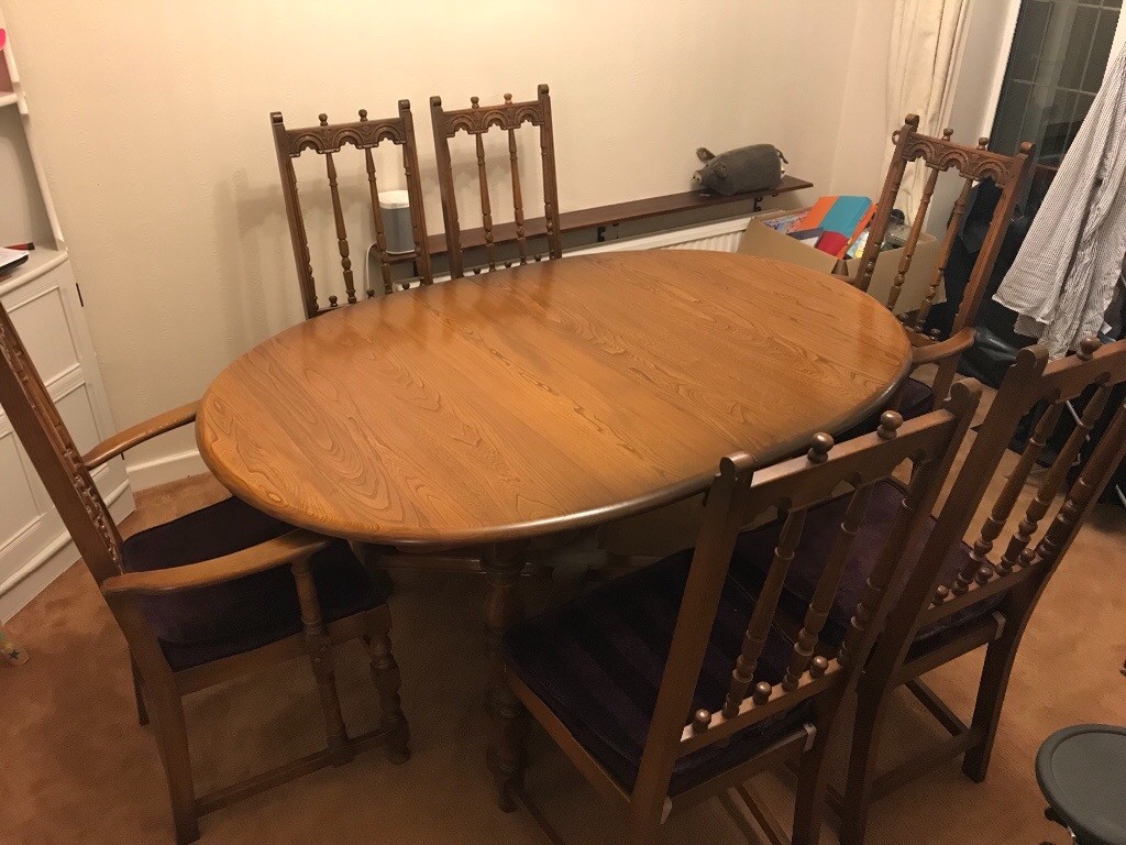 Ercol Old Colonial Dinning Table & Chairs Goldendawn in Frenchay