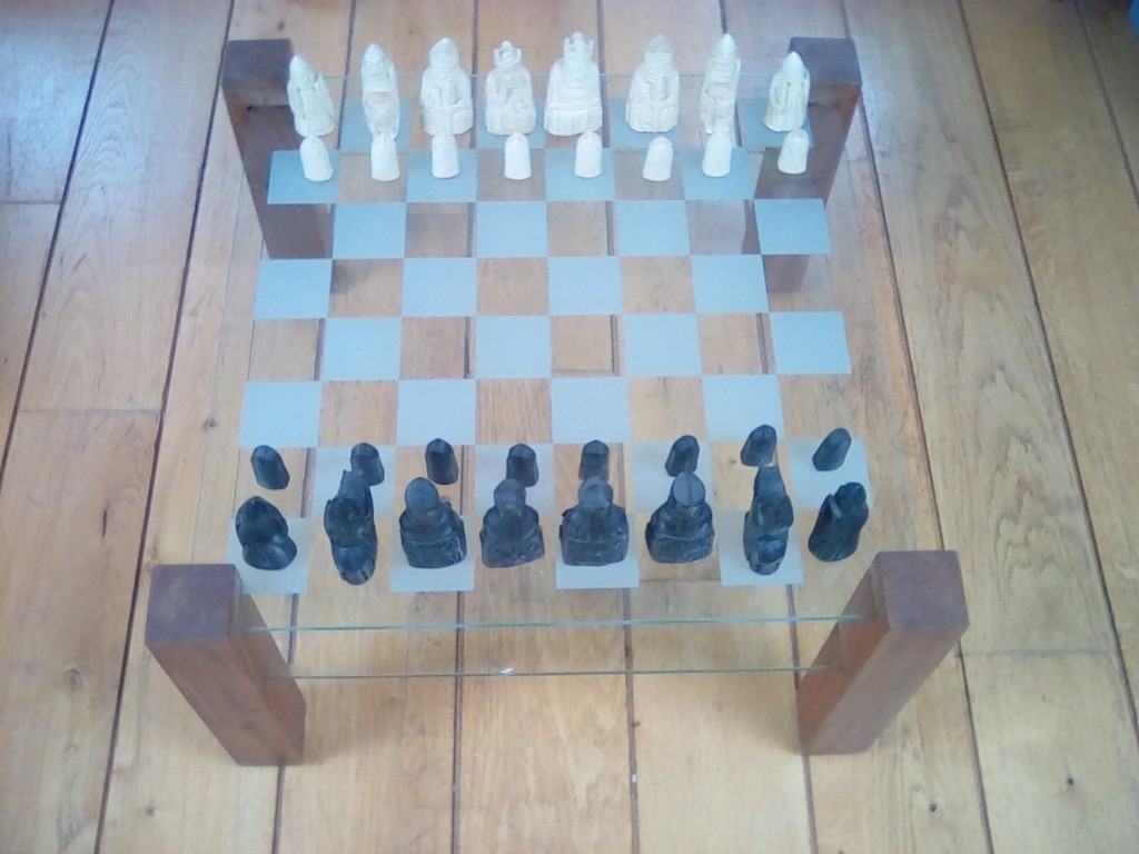 Vintage Glass Chess Table Set in West Linton, Scottish Borders Gumtree