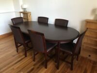 Mahogany Dining Table and 6 Chairs
