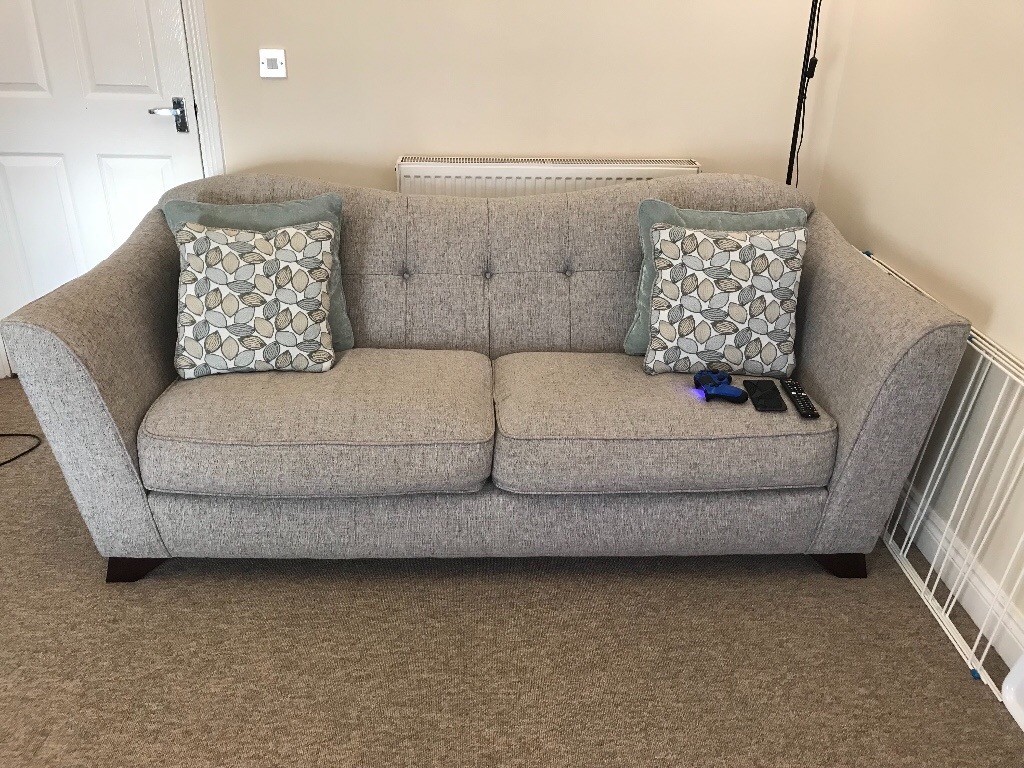 Sofology Bartelli 3 seater sofa in pebble pastel mix. 1 year old, RRP £