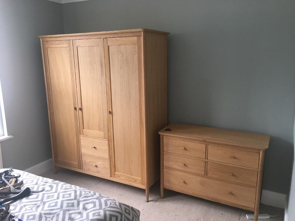 Ercol Teramo Triple Wardrobe Solid Oak Rrp In Leytonstone
