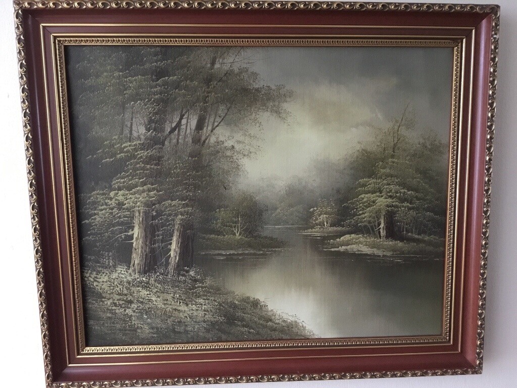 Framed oil painting (illegible signature) | in Exeter, Devon | Gumtree