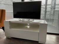White modern TV stand