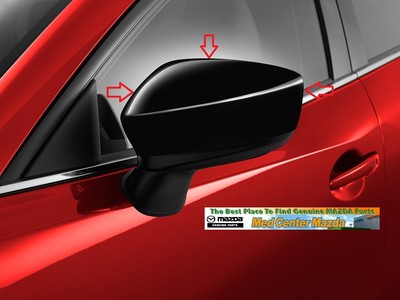Mazda 3 Door Mirror Caps (2) Black (With VIN starting with