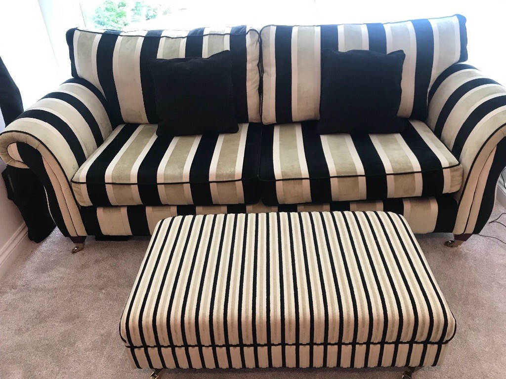 3 seater sofa with matching footstool in Bothwell, Glasgow Gumtree