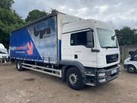 MAN TGM18.250 2012 Euro 5 18 ton 25ft Curtian side with tail lift automatic 