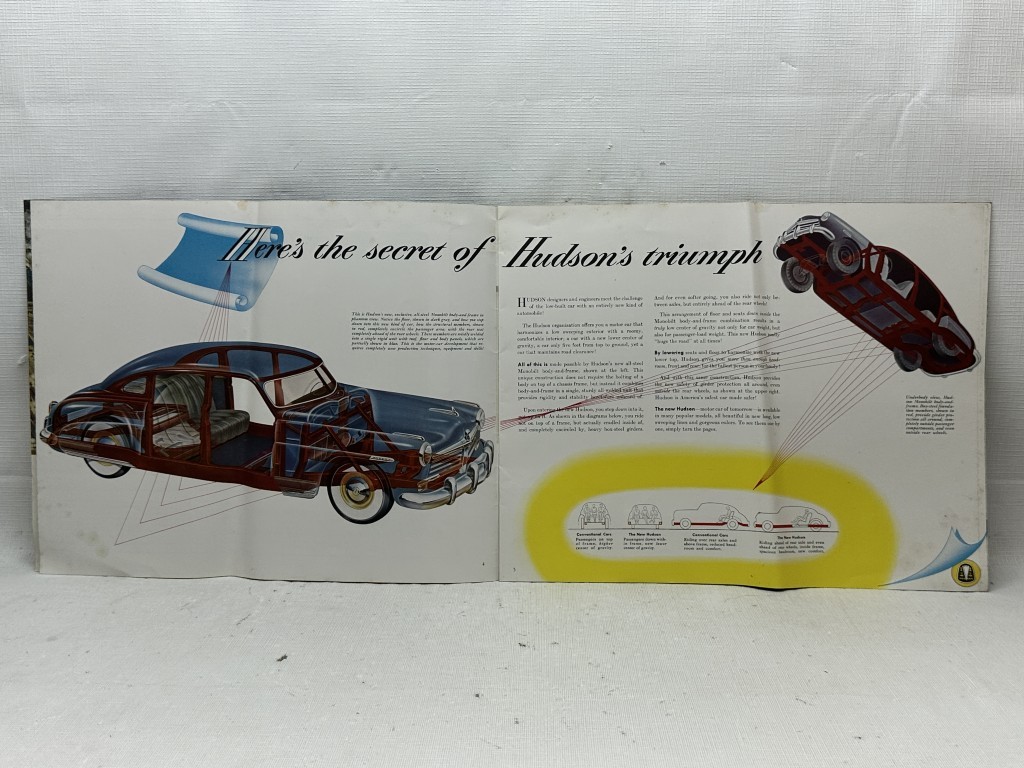 1948 Hudson ORIGINAL Large DeLuxe Sales Brochure 26 Page Commodore, Super Series