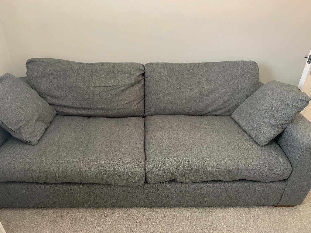 Porto Fabric 3 Seater Sofa Dark Grey - Dunelm | in Chichester, West Sussex | Gumtree