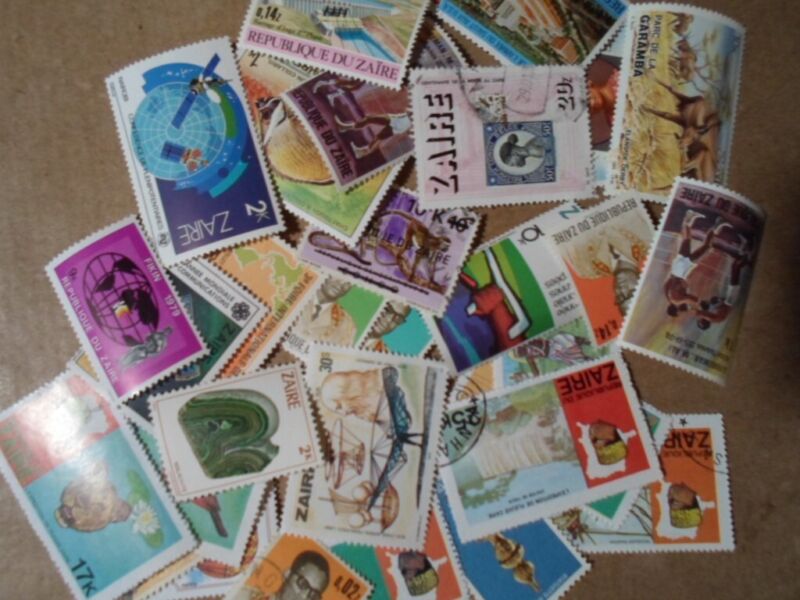Collection lot 30 different stamps of Zaire
