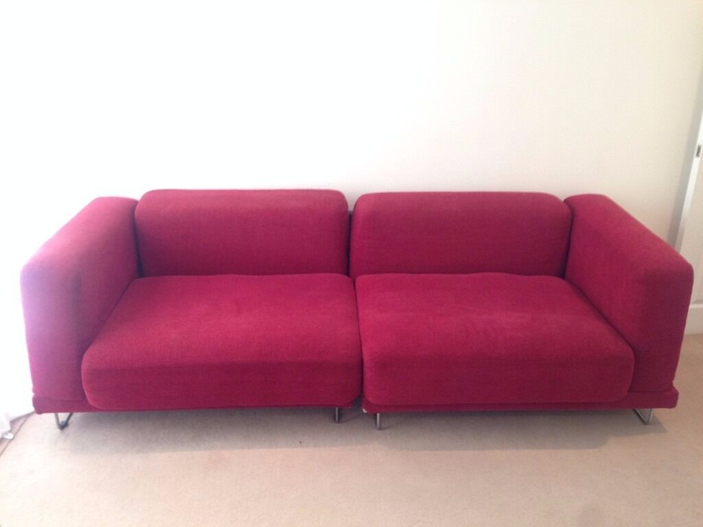 Ikea Tylosand Sofa With Wine Red Cover Purchased For 650 From
