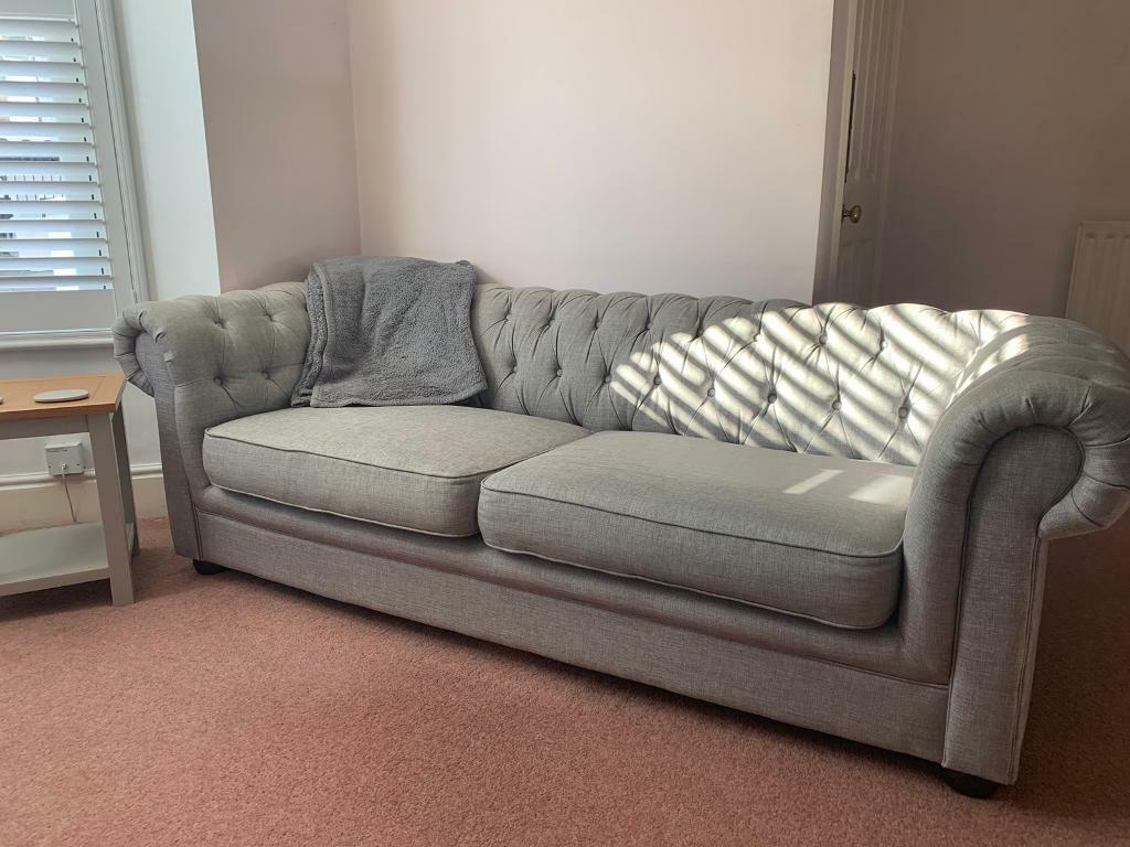 Grey chesterfield 3 seater sofa in Southsea, Hampshire Gumtree
