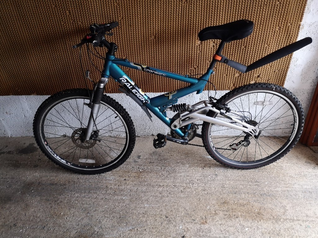 Raleigh Transient Full Suspension Swing arm mountain bike in Devizes