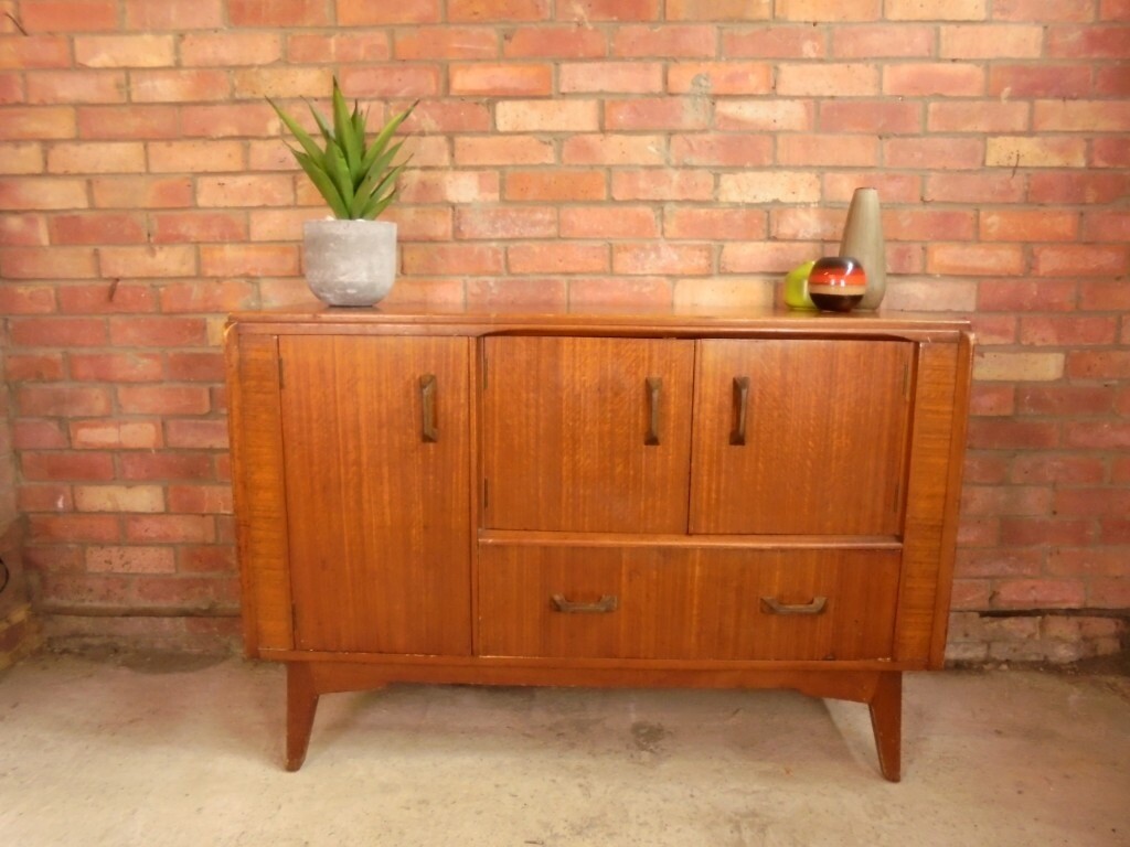 Mid Century G Plan Vintage Compact Teak Sideboard E Gomme Gold Label
