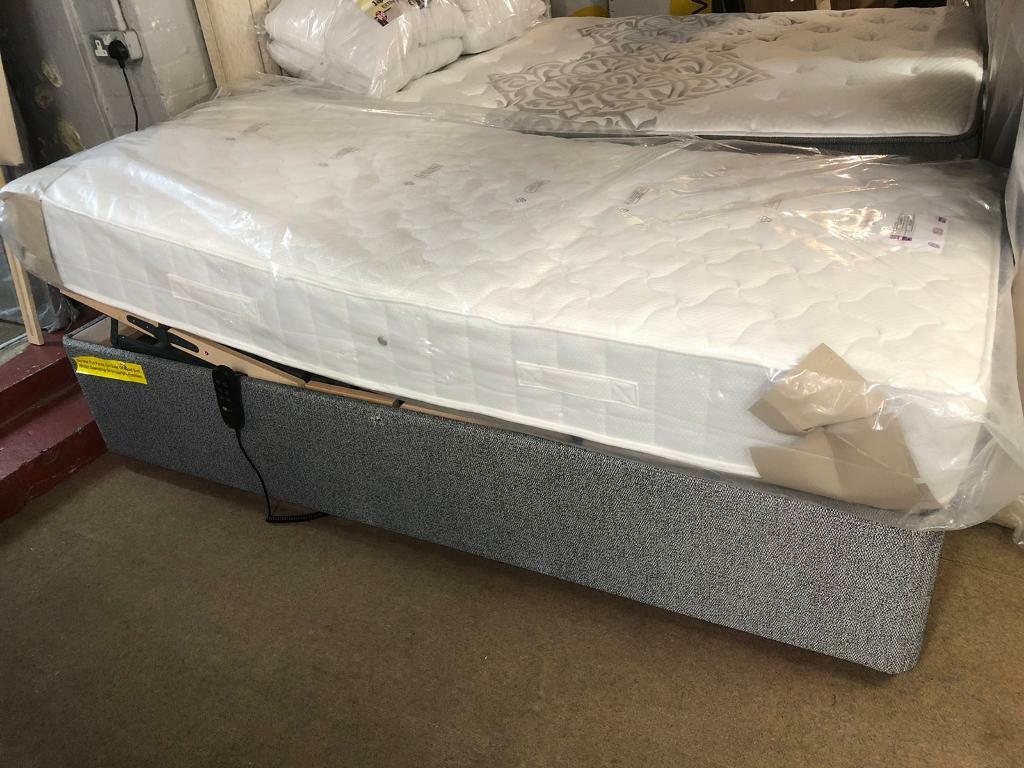 BRAND NEW BENSONS SINGLE ADJUSTABLE BED & POCKET SPRUNG MATTRESS in