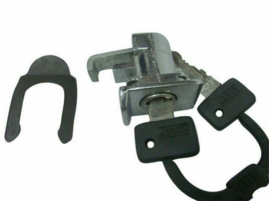 VESPA PX LML NV GLOVE BOX/TOOL BOX LOCK CHROME/Seitendeckel SchloÃŸ  