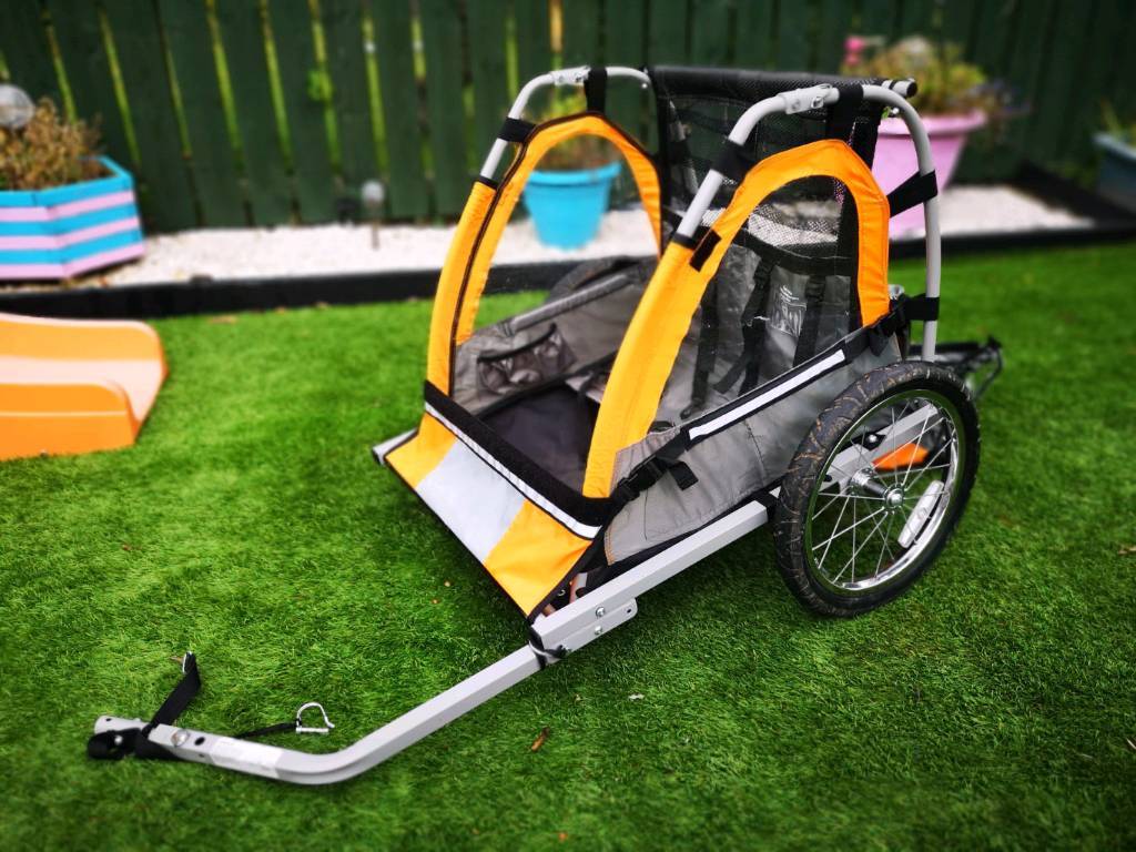 child bike trailer double