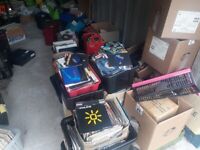 Garage sale mainly records tapes cds and diecast cars from