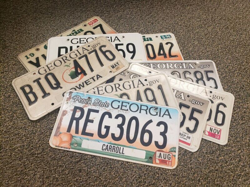Georgia License Plate Lot of 10