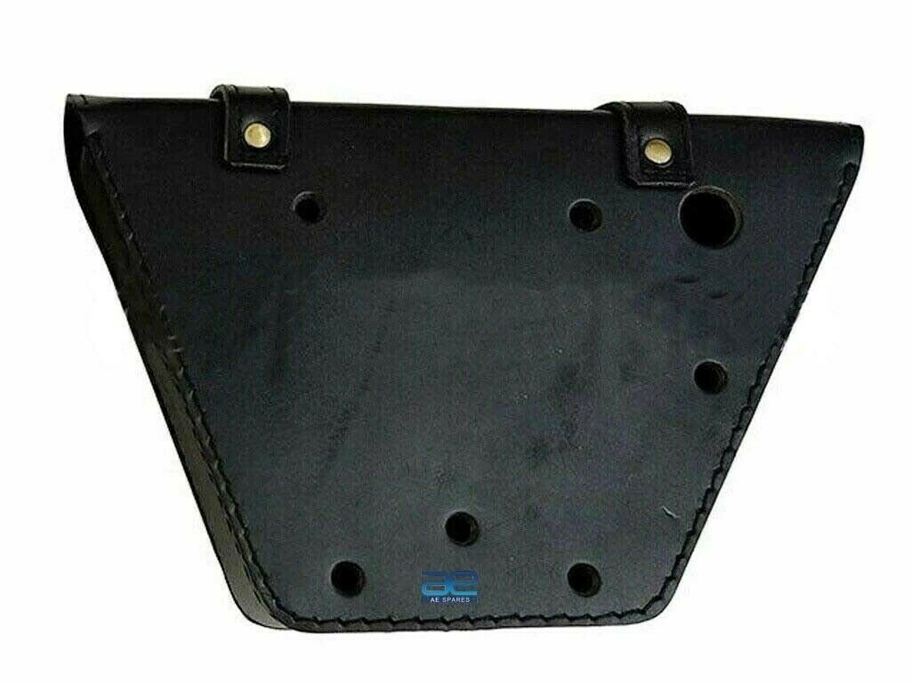 Leather Side Panel Bag Black Color For Royal Enfield Interceptor 650  