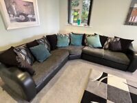 Superb Corner Sofa and Swivel Cuddle Armchair