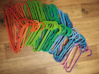 40 Kids Clothes Rainbow Colours Hangers in excellent clean condition.