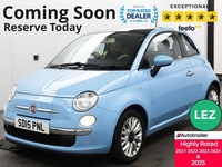 2015 Fiat 500 1.2 Lounge Hatchback 3dr Petrol Manual Euro 6 (s/s) (69 bhp) Hatch
