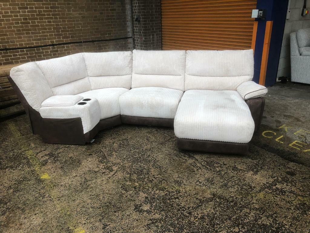 DFS corner sofa with drinks compartment ex display model in Wilmslow
