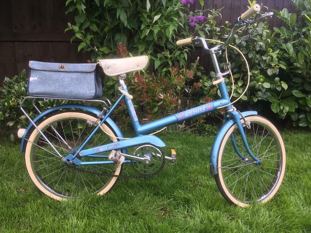Raleigh denim shopping bike retro classic collectible mot folding bike