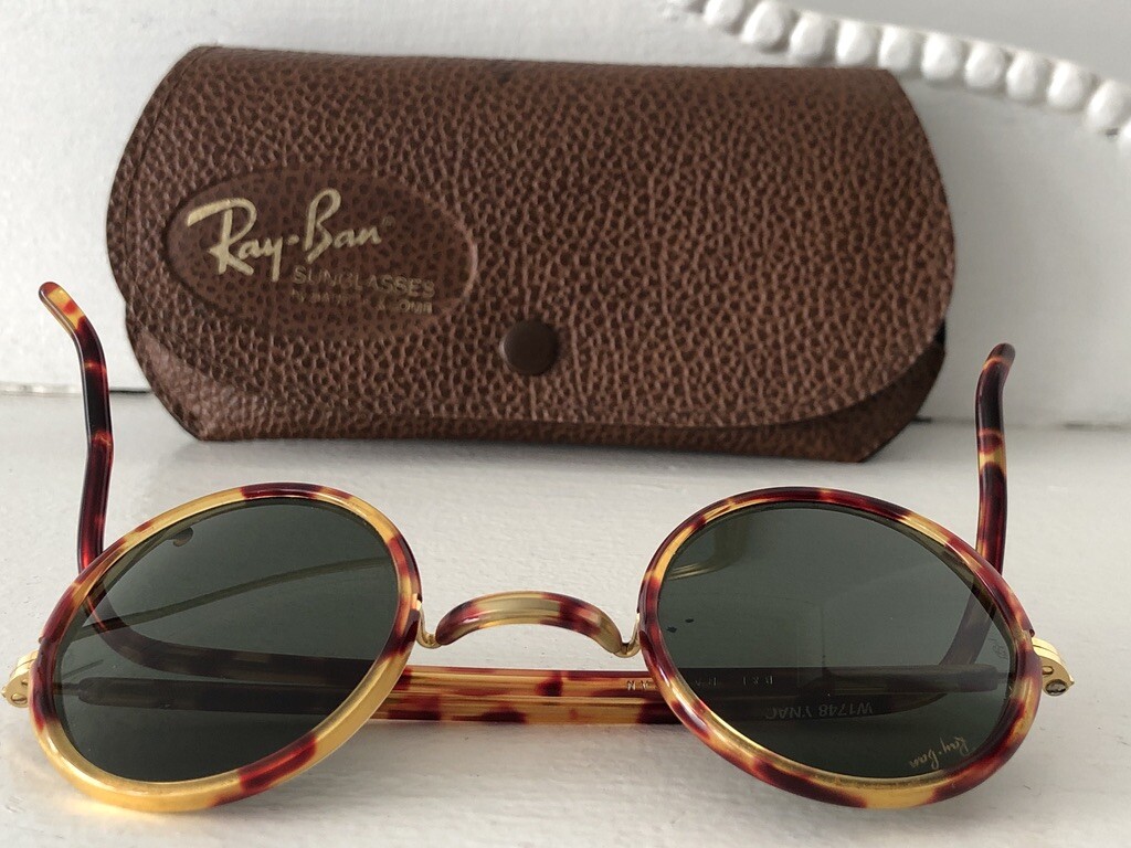 EXC*(NOS)*VTG*W1748*CHEYENNE ROUND TORTOISESHELL B&L RAY-BAN