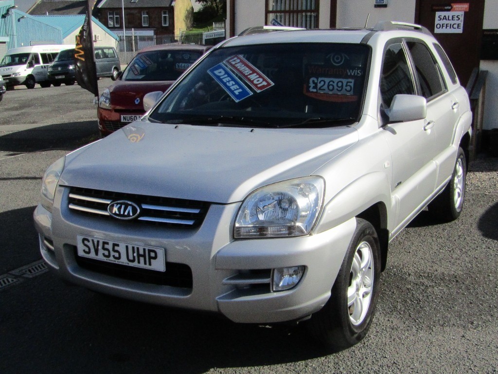 05/55 Kia Sportage XS 2.0 CRDi Diesel 4x4 5dr, Silver.**